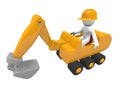 Yellow digger Royalty Free Stock Photo