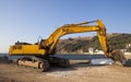 Yellow digger Royalty Free Stock Photo