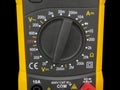 Yellow digital multimeter electrical measuring equipment Royalty Free Stock Photo