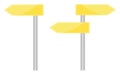 Yellow direction boards, icon