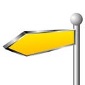 Yellow direction sign Royalty Free Stock Photo