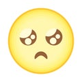 yellow disappointed emoji