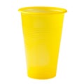 Yellow disposable cups