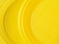 Yellow disposable dishes