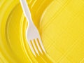Yellow disposable plates