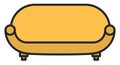 Yellow divan sofa, icon