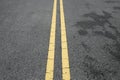Yellow dividing lines Royalty Free Stock Photo