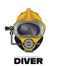 Yellow Diving helmet