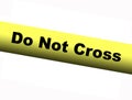Yellow Do Not Cross Barrier Tape Royalty Free Stock Photo
