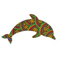 dolphin with yellow patterns