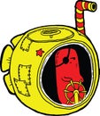 Yellow doodle submarine