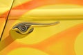 Yellow door lever Royalty Free Stock Photo