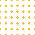 Yellow dots vector seamless pattern. Simple geometric texture with circles, sun Royalty Free Stock Photo
