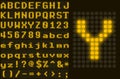 Yellow dotted LED display letter set