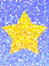 Yellow dotted star