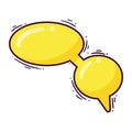 yellow double speech bubbles