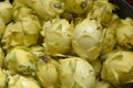 Yellow dragon fruit healthy weight loss fruit. It is a plant in family as cactus. or food for pay respect to predecessor god Royalty Free Stock Photo