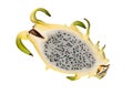 Yellow dragon fruit section Royalty Free Stock Photo