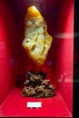 yellow dragon jade carving in the GuangDong Museum