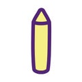 Yellow draw artistic color crayon icon
