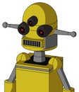 Yellow Droid With Dome Head And Square Mouth And Three-Eyed