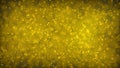 Yellow drops moving in water. Abstract background. Macro shot of various air bubbles in water rising up on light dark background.