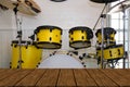 Yellow drum. musical purcussion instrument