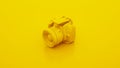Yellow DSLR Camera. 3D illustration Royalty Free Stock Photo