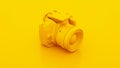 Yellow DSLR Camera. 3D illustration Royalty Free Stock Photo