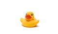 Yellow duck for a bathroom on a white background Royalty Free Stock Photo