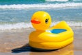 Yellow duck boat Royalty Free Stock Photo