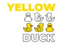 Yellow duck. Rubber duck cartoon character icon Royalty Free Stock Photo