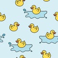 Yellow duck texture Royalty Free Stock Photo