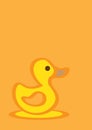 Yellow Duckling Hand Drawn Vector Cartoon