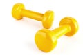 Yellow dumbbells