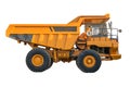 Yellow Dumper industrial truck isolated