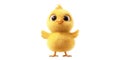 Yellow Easter Chick Figurine Isolated on Transparent Background Royalty Free Stock Photo