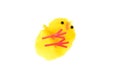 Yellow easter chick isolated Royalty Free Stock Photo