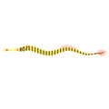 Yellow eel flat illustration on white Royalty Free Stock Photo