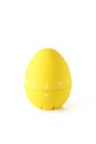 Yellow egg timer isolated on white Royalty Free Stock Photo