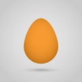 Yellow Egg on a white background. Natural ecological product. Healthy food. Dietary meal. Easter symbol. Vector illustration