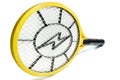 Yellow electric mosquito swatter isolate.