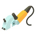 Yellow electric sander icon, isometric 3d style