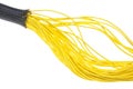 Yellow electrical wires in protection tube