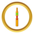 Yellow electronic cigarette vector icon