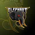 Yellow Elephant Mascot Logo Design For Sport and Esport Gaming