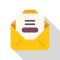 Yellow email containing password protected document for cybersecurity concept