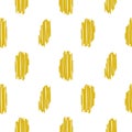 Yellow embroidered rough dots pattern vector.