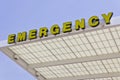 Yellow Emergency Entrance Sign for a Local Hospital V