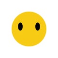 Yellow Emoji Without Mouth Royalty Free Stock Photo